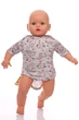 Боди с коротким рукавом для девочки кулир Babykroha серый Совушки 74 см (50055) - изображение 3