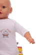 Боди с коротким рукавом белый интерлок Mini papi 74 см (31401) - изображение 2