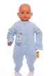 Человечек для мальчика трикотажный mini papi голубой 62 см (28287) - изображение 1