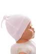 Шапка с узелком интерлок Babykroha белая 0м+ (50145) - изображение 2