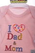 Боді з коротким рукавом для дівчинки на кнопках інтерлок Findik I love mam dad 80 см (42974) - зображення 2