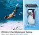 Чохол водонепроникний Spigen універсальний (1шт) Aqua Shield Waterproof А610, Clear (AMP04530) - зображення 7