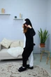 Женская кигуруми взрослая и подростковая на молнии Kigurumi Аниме Данганронпа Робот-Медведь Монокума Кума Моно Черно-белый XL 175-185 см (1115) - изображение 4