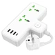 Мережевий подовжувач HOCO AC11A Voyage 2-position expansion socket(1C3A) White - изображение 4