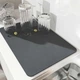 Килимок для сушіння посуду KitchenRug для кухні антиковзаючий вологопоглинаючий гумовий 30х40 см, сірий - зображення 4