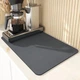 Килимок для сушіння посуду KitchenRug для кухні антиковзаючий вологопоглинаючий гумовий 30х40 см, сірий - зображення 9