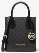 Жіноча компактна сумка Michael Kors Mercer Extra-Small Logo and Leather Crossbody Bag 15,2*17,1*6,3 см чорна - зображення 1