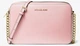 Женская сумка кросс-боди Michael Kors Jet Set Large Saffiano Leather Crossbody Bag 25,2*18,7*5,7 см розовая - изображение 1