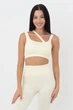 Топ женский с ассиметричными бретелями Giulia TOP RIB CO XS/S White-milk, Топ женский - изображение 1