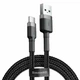Data-кабель Baseus Cafule CATKLF-AG1 USB - Type-C 3A 0.5m, Black-Gray - зображення 4