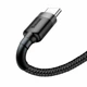 Data-кабель Baseus Cafule CATKLF-AG1 USB - Type-C 3A 0.5m, Black-Gray - зображення 5