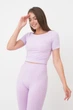 Топ з коротким рукавом та круглим вирізом Giulia CROP T-SHIRT S/M Violet-orchid bloom - изображение 2