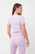 Топ з коротким рукавом та круглим вирізом Giulia CROP T-SHIRT S/M Violet-orchid bloom - изображение 4
