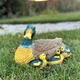 Садова фігура Качка з каченятами (17х28х18 см), скульптура в сад качка із полістоуну - зображення 1