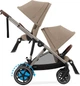 Універсальна коляска для двійні 2 в 1 Cybex e-Gazelle S TPE Almond Beige - зображення 3