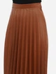 Юбка из искусственной кожи миди осенняя женская EQUILIBRI TEL Skirt KZ M Оранжевая (2299965742591) - изображение 5