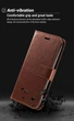 Чохол книжка для iPhone X та iPhone XS магніт хлястик прошита Vintage brown - изображение 5