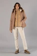 Жіноча двостороння куртка СМР REVERSE JACKET FIX HOOD TWILL 34K0026-P814-38 Бежевий - зображення 3
