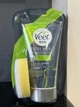 Чоловічий крем Veet для депіляції волосся у душі 150 мл. із мочалкою Veet men Total Pro Crema Depilatoria - зображення 2