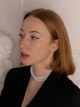 Серьги гвоздики нержавеющая сталь пластиковые жемчужины белого цвета - изображение 2