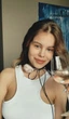 Чокер украшение на шею цветок розы на шнурке пудрового цвета - изображение 2
