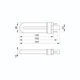 Светильник 9W 230V 580lm 6500K G23 IP20 230х57мм белый [LLPO0-3024-1-9-K01] ЛПО3024 - изображение 3