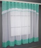 Гардина арка на кухню VR-Textil № 110к белый с бирюзовым 280х170 см (52-0740) - изображение 2
