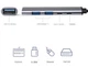 USB хаб/концентратор 5 в 1: 3 x USB 3.0 2.0, 2 x USB TYPE-C 65W PD Док станція Сірий - зображення 5