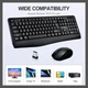 Беспроводная клавиатура с мышью для пк и ноутбука TWolf TF100 USB 2.4Гц (UkrEn) Black - изображение 5