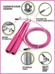 Скакалка для кроссфита скоростная с подшипниками спортивная SP-Sport Pink - изображение 2