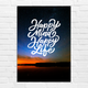 Плакат-постер на стену с мотивационным принтом "Happy Mind Happy Life" ПЛ000901A4 - изображение 1