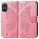Чохол-книжка з малюнком UniCase Butterfly Pattern для Motorola Moto G85 - Pink - зображення 1