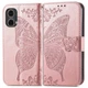 Чохол-книжка з малюнком UniCase Butterfly Pattern для Motorola Moto G85 - Rose Gold - зображення 1