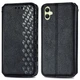 Чехол Deexe Rhombus Wallet для Samsung Galaxy A06 (A065) - Black - изображение 1