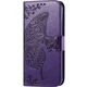 Чохол-книжка з малюнком UniCase Butterfly Pattern для Motorola Moto G85 - Dark Purple - зображення 6