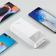 УМБ 30000mAh 20W Baseus PowerBank с быстрой зарядкой Bipow Digital Display Портативный аккумулятор 2USB/1Type-C. white - изображение 6
