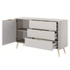 Комод Ланте/Lante 1-дверный с 3 ящиками 1D3S/138 Бежевый Ш138xВ81 см. Perfect Home - изображение 4