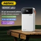 Павербанк Remax Lesu II Series RPP-565 / 60000мАг / до 22,5 Вт / USB-C+USB-A+Lightning / PD+QC / із вбудованими кабелями / Сірий - зображення 6