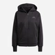 Толстовка на молнии утепленная с капюшоном женская Adidas ALL SZN Fleece Full-Zip IX3809 M Черная (4067894332095) - изображение 11