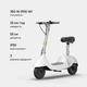 Електросамокат з сидінням OKAI Ceetle PRO EA10C White 10', 350(900)W, 25Km/h, 10.4Ah, 55Km, 20%, NFC, App.29kg (EA10C-W) - изображение 11