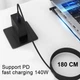 Кабель для зарядки ноутбука HP с тригером PD 140W Type-C на DC 4.5x3.0x0.6 (1.8 метра) - изображение 3