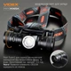 Светодиодный налобный фонарь аккумуляторный VIDEX VLF-H065A 1200Lm 5000K фонарик на голову с аккумулятором - изображение 5