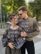 Зелені парні вишиванки хакі "Любовна магія" Жіноча вишита сукня 58 (3XL) Чоловіча сорочка вишиванка 48 (S) на тканині льон-бавовна вишивка гладдю 12784-58 (3XL) - зображення 4