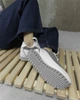 Женские зимние кроссовки на меху 38р белые с серым (89019) - изображение 5