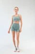 Жіночий комплект для спорту Soft, midnight green (топ, шорти, кофта на застібку) - XL - зображення 7