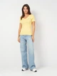 Футболка хлопковая женская Tommy Hilfiger 76J4871-NLA XS Желтая (197232619299) - изображение 3