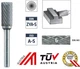 Frez trzpieniowy cylindryczny Alpen z uzębieniem czołowym cut 6 typ ZYA-S Ø10 x 65 mm (778606110100) (9002740790594) - obraz 2