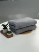 Банное махровое полотенце для сауны Osborn Textile 100х150 см серый двухнитка 450 г/м2 - изображение 5