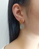 Серьги-подвески из белого и красного золота 585 пробы С048 - изображение 4