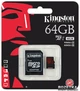 Карта памяти Kingston MicroSDXC 64GB Class 10 UHS-I U3 + SD-adapter (SDCA3/64GB) - изображение 3
